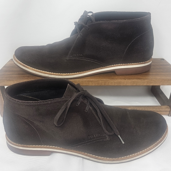 Prada Desert Shoes Suede Men's 9.5 - Picture 1 of 7